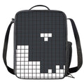 White Brick Puzzle Video Game Print Crossbody Lunch Bag