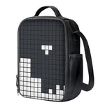 White Brick Puzzle Video Game Print Crossbody Lunch Bag