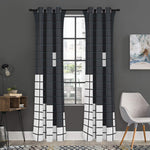 White Brick Puzzle Video Game Print Curtain