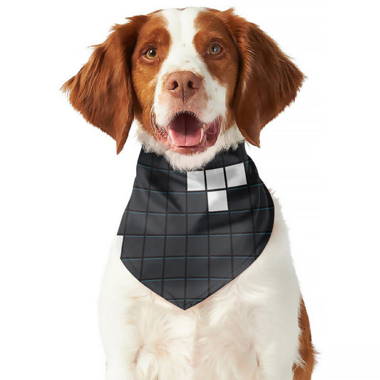 White Brick Puzzle Video Game Print Dog Bandana