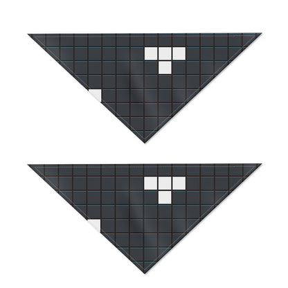 White Brick Puzzle Video Game Print Dog Bandana