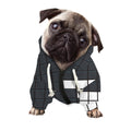 White Brick Puzzle Video Game Print Dog Zip Up Hoodie