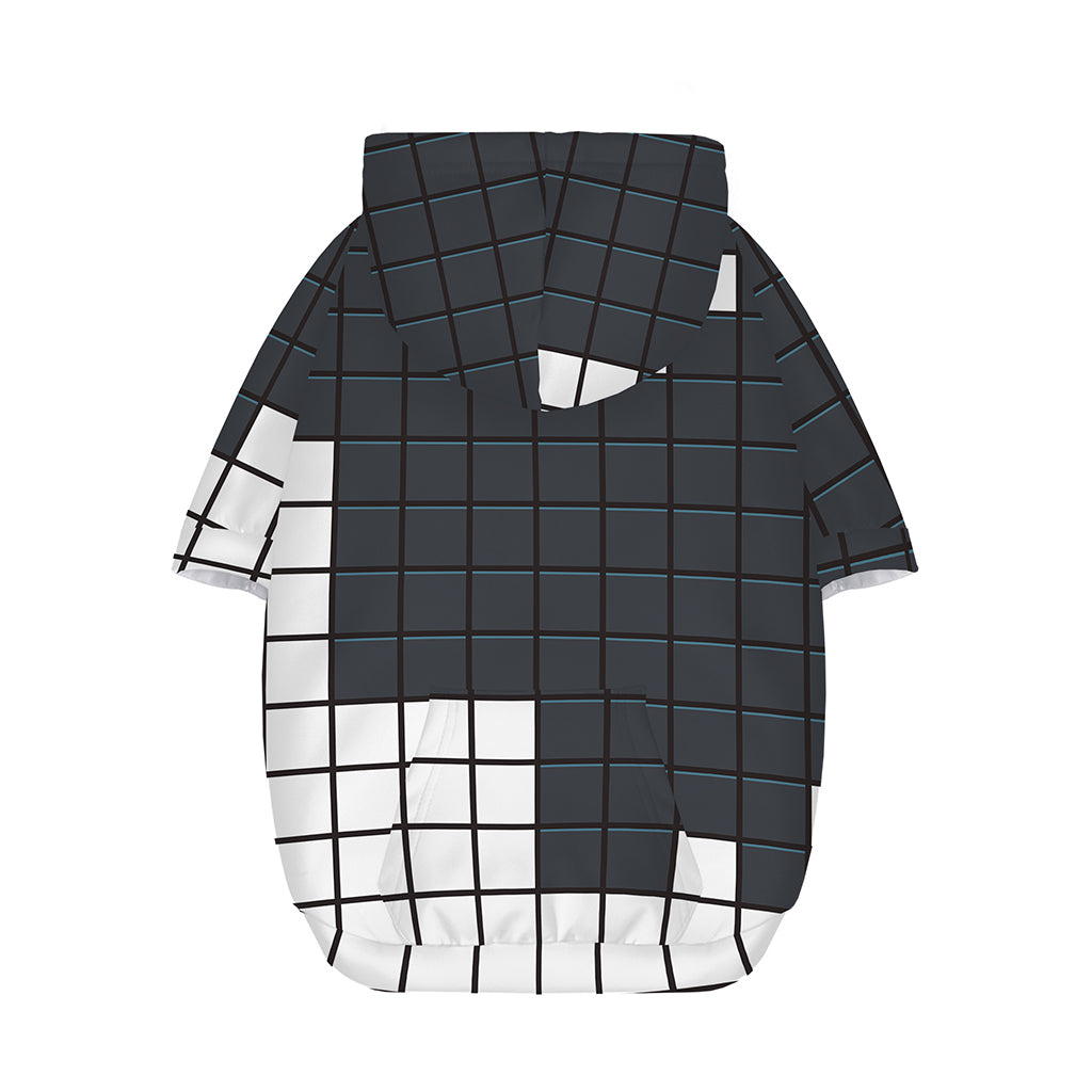 White Brick Puzzle Video Game Print Dog Zip Up Hoodie