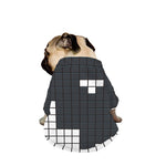 White Brick Puzzle Video Game Print Dog Zip Up Jacket