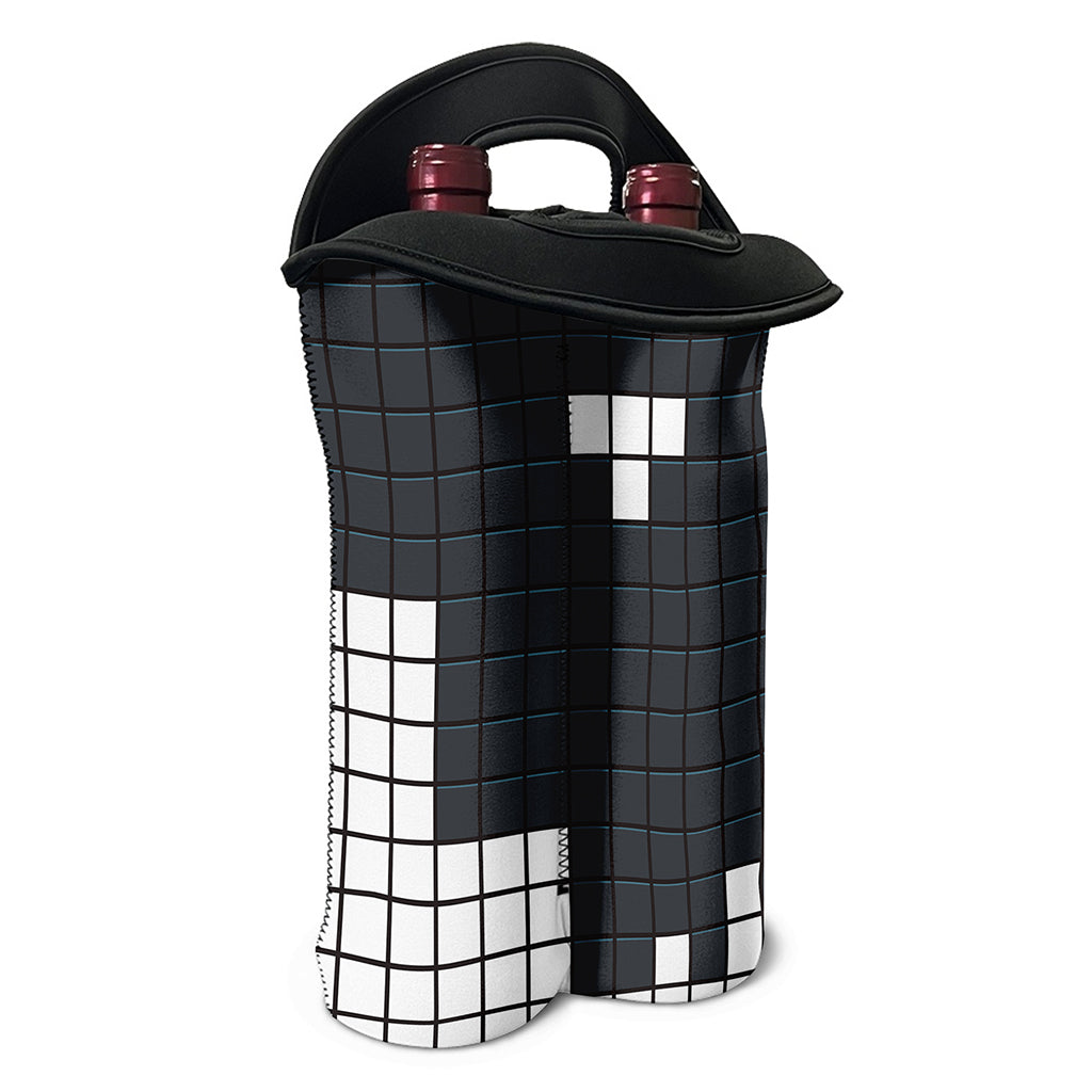 White Brick Puzzle Video Game Print Double Neoprene Wine Tote