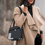 White Brick Puzzle Video Game Print Double Strap Bible Bag