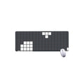 White Brick Puzzle Video Game Print Extended Mouse Pad