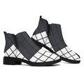White Brick Puzzle Video Game Print Flat Ankle Boots