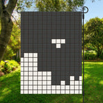 White Brick Puzzle Video Game Print Garden Flag