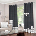 White Brick Puzzle Video Game Print Grommet Curtains
