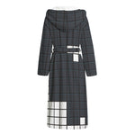 White Brick Puzzle Video Game Print Hooded Bathrobe