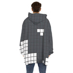 White Brick Puzzle Video Game Print Hoodie Blanket