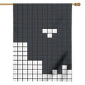 White Brick Puzzle Video Game Print House Flag