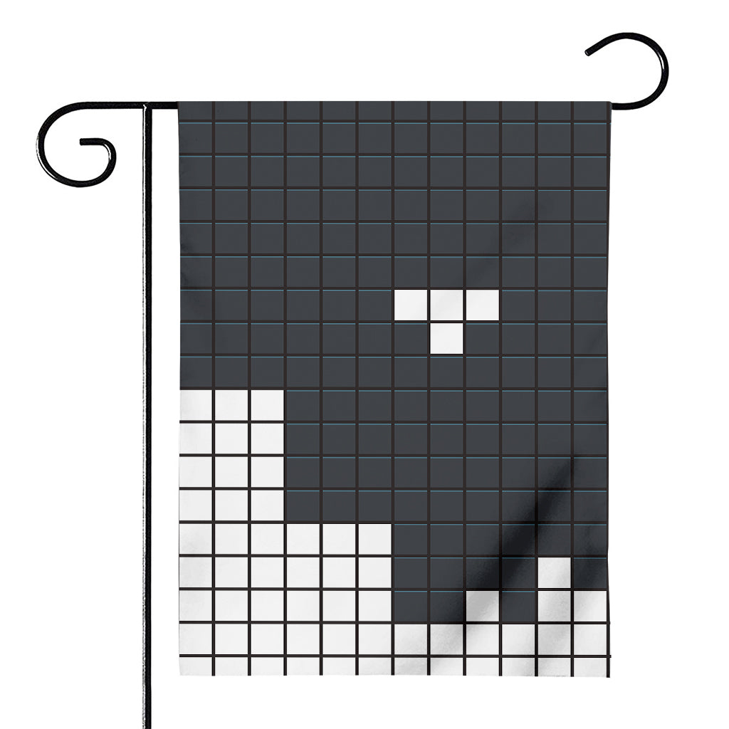 White Brick Puzzle Video Game Print House Flag