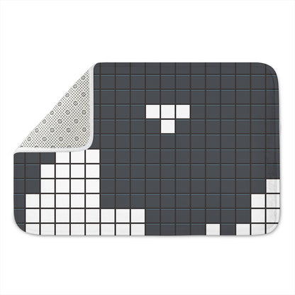 White Brick Puzzle Video Game Print Indoor Door Mat
