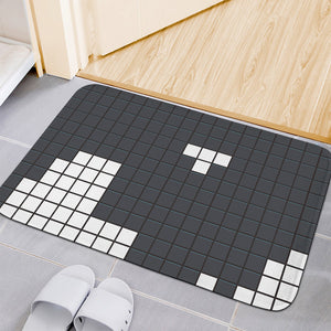 White Brick Puzzle Video Game Print Indoor Door Mat