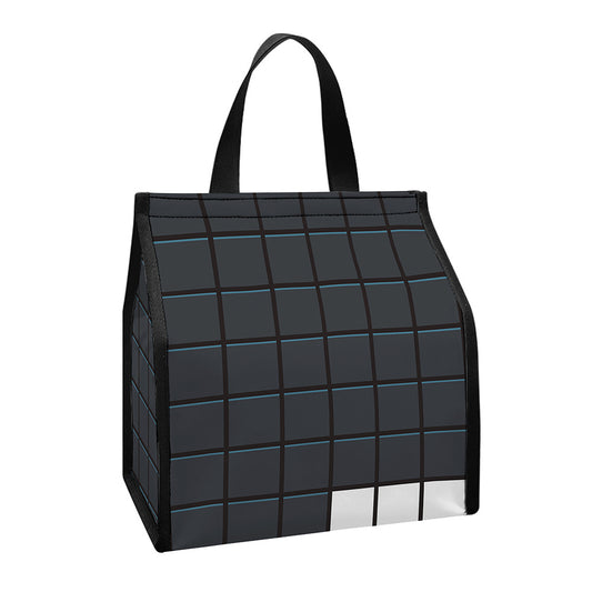 White Brick Puzzle Video Game Print Insulated Lunch Tote