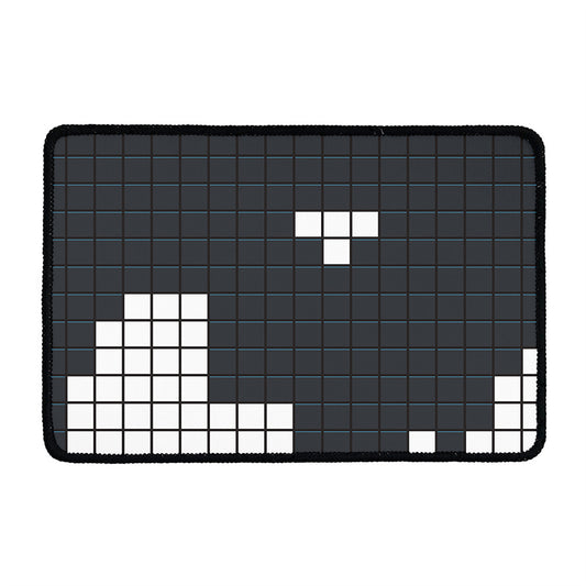 White Brick Puzzle Video Game Print Kitchen Mat