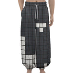 White Brick Puzzle Video Game Print Lantern Pants