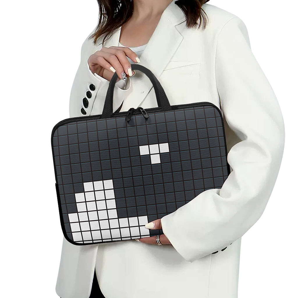 White Brick Puzzle Video Game Print Laptop Sleeve With Handle