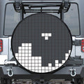 White Brick Puzzle Video Game Print Leather Spare Tire Cover