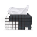 White Brick Puzzle Video Game Print Leather Tissue Box Cover