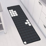 White Brick Puzzle Video Game Print Long Kitchen Mat