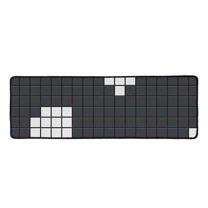 White Brick Puzzle Video Game Print Long Kitchen Mat