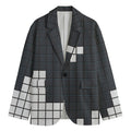 White Brick Puzzle Video Game Print Men's Blazer