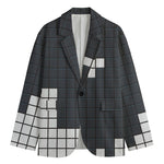 White Brick Puzzle Video Game Print Men's Blazer