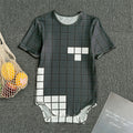 White Brick Puzzle Video Game Print Men's Bodysuit