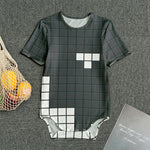 White Brick Puzzle Video Game Print Men's Bodysuit