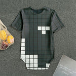 White Brick Puzzle Video Game Print Men's Bodysuit