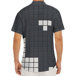 White Brick Puzzle Video Game Print Men's Deep V-Neck Shirt