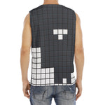 White Brick Puzzle Video Game Print Men's Fitness Tank Top