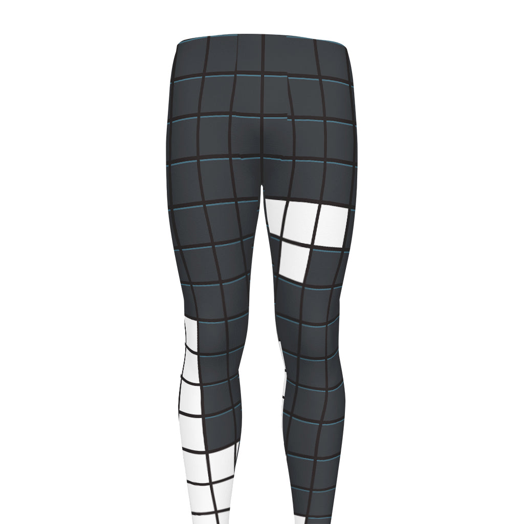 White Brick Puzzle Video Game Print Men's leggings