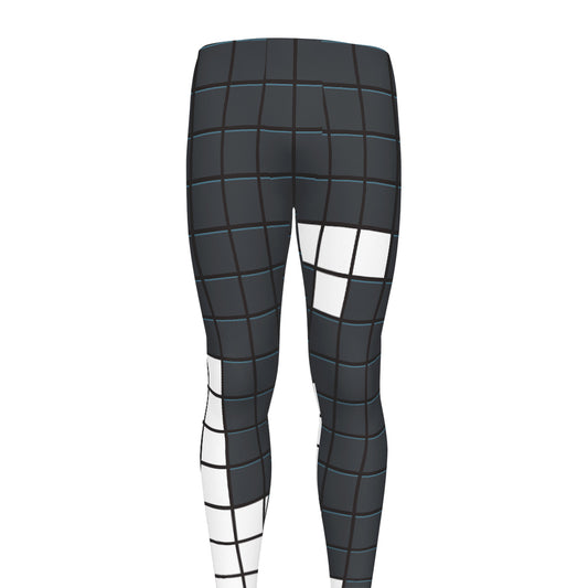White Brick Puzzle Video Game Print Men's leggings