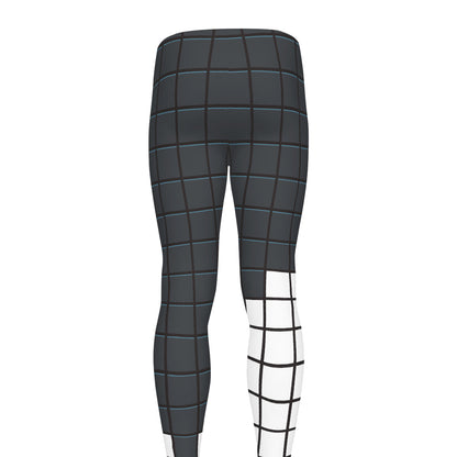 White Brick Puzzle Video Game Print Men's leggings