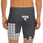 White Brick Puzzle Video Game Print Men's Long Boxer Briefs