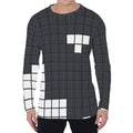 White Brick Puzzle Video Game Print Men's Long Sleeve T-Shirt
