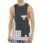 White Brick Puzzle Video Game Print Men's Muscle Tank Top