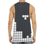 White Brick Puzzle Video Game Print Men's Muscle Tank Top