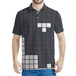 White Brick Puzzle Video Game Print Men's Polo Shirt