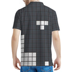 White Brick Puzzle Video Game Print Men's Polo Shirt