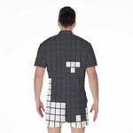 White Brick Puzzle Video Game Print Men's Rompers