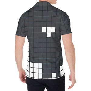 White Brick Puzzle Video Game Print Men's Shirt