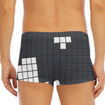White Brick Puzzle Video Game Print Men's Short Boxer Briefs