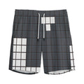 White Brick Puzzle Video Game Print Men's Athletic Shorts