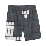 White Brick Puzzle Video Game Print Men's Sports Shorts