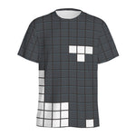 White Brick Puzzle Video Game Print Men's Sports T-Shirt